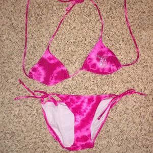 Playboy tie dye pink bikini